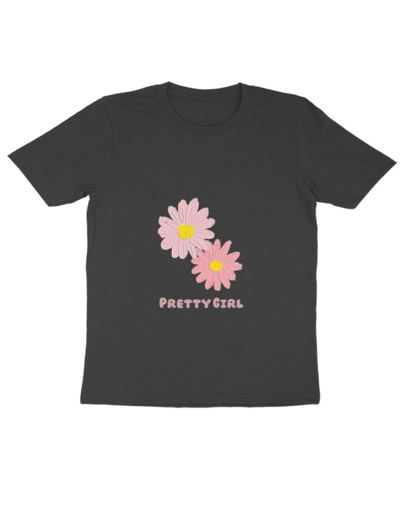 Pretty girls – Floral – Girl – round neck t shirt (7 to 14 year)