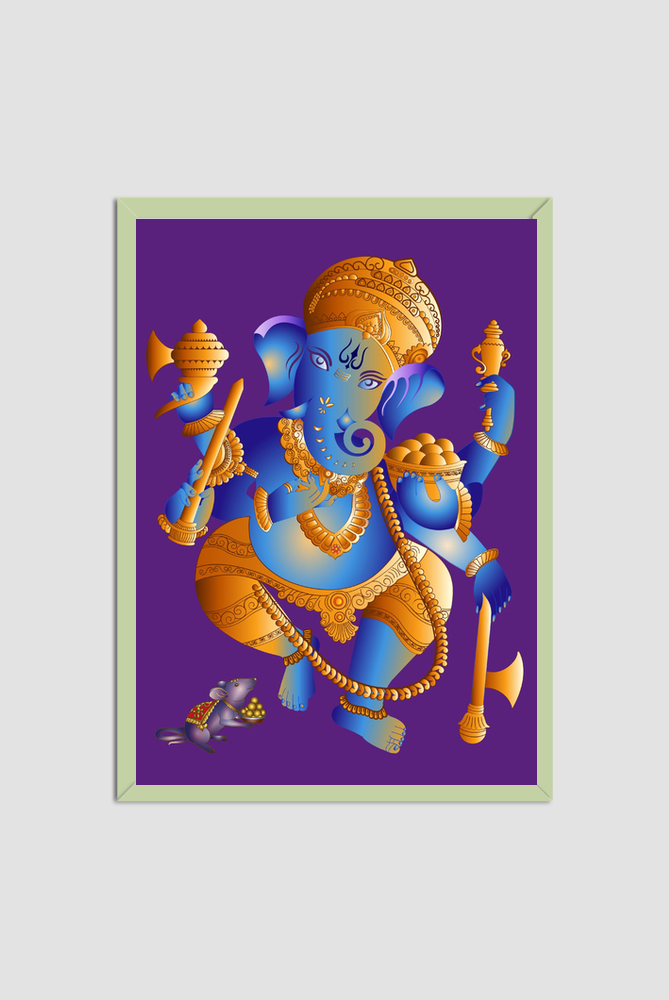 Framed Poster - Lord Ganesha #1 - Size A4