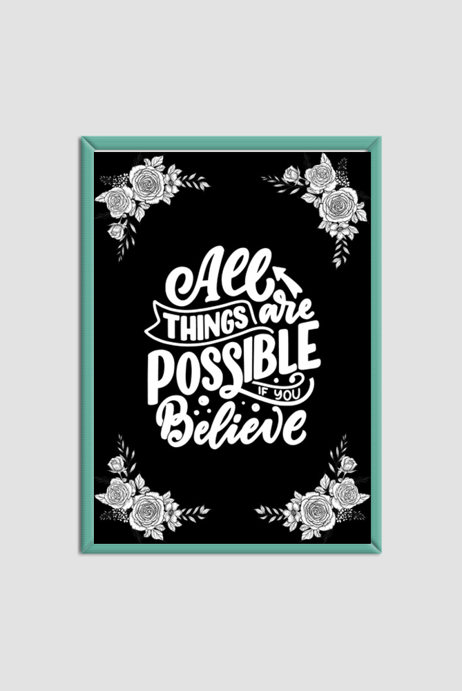 Framed Motivational Poster - A4