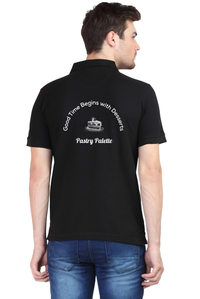 Customized Polo T shirt Black – Pastry Palette – Customized - Inc Vib