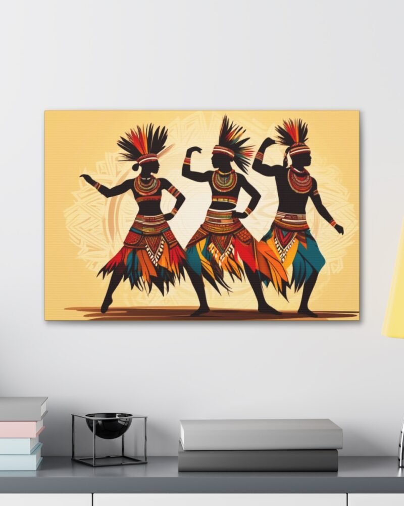 Tribal dance oil paint(Digital art) on canvas