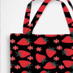 Tote bag with zip - Strawberry