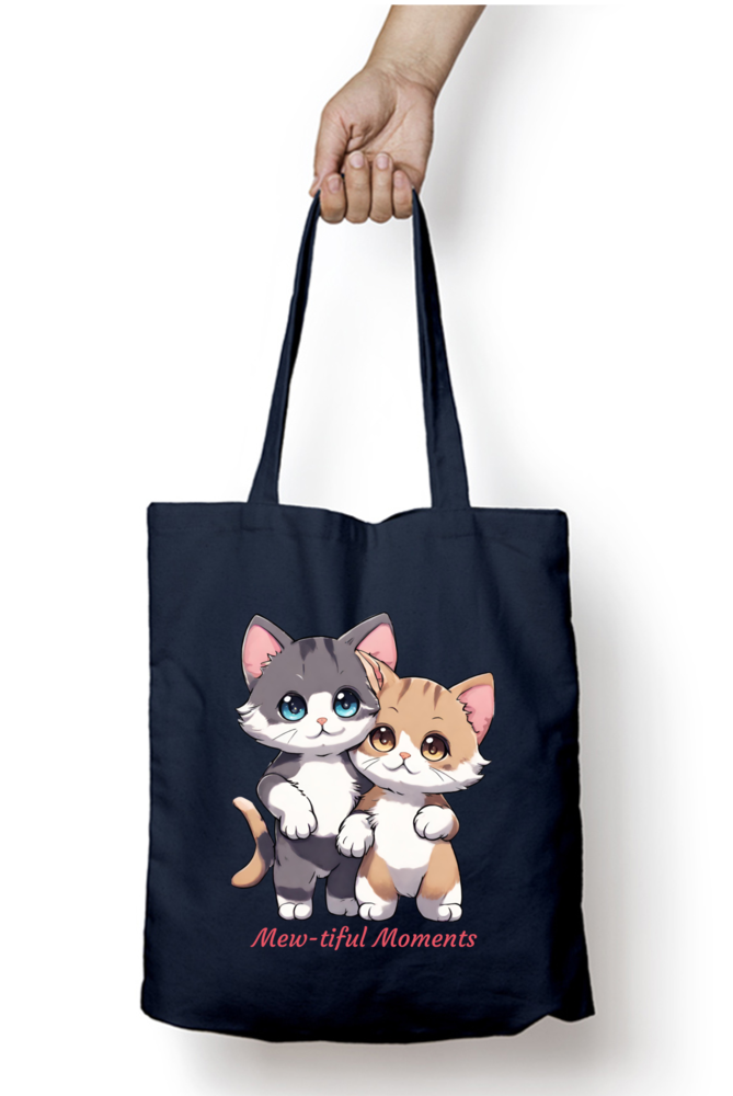 echo friendly zipped Cute Kittens Tote bag – Mew-tiful moments