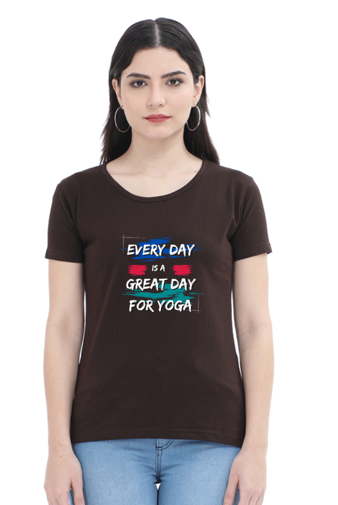 Women's Yoga T Shirt - Great day for Yoga