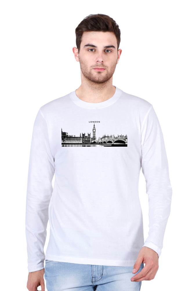 White Edition - Men's full Sleeve Round nect T Shirt - London